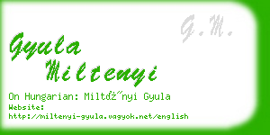 gyula miltenyi business card